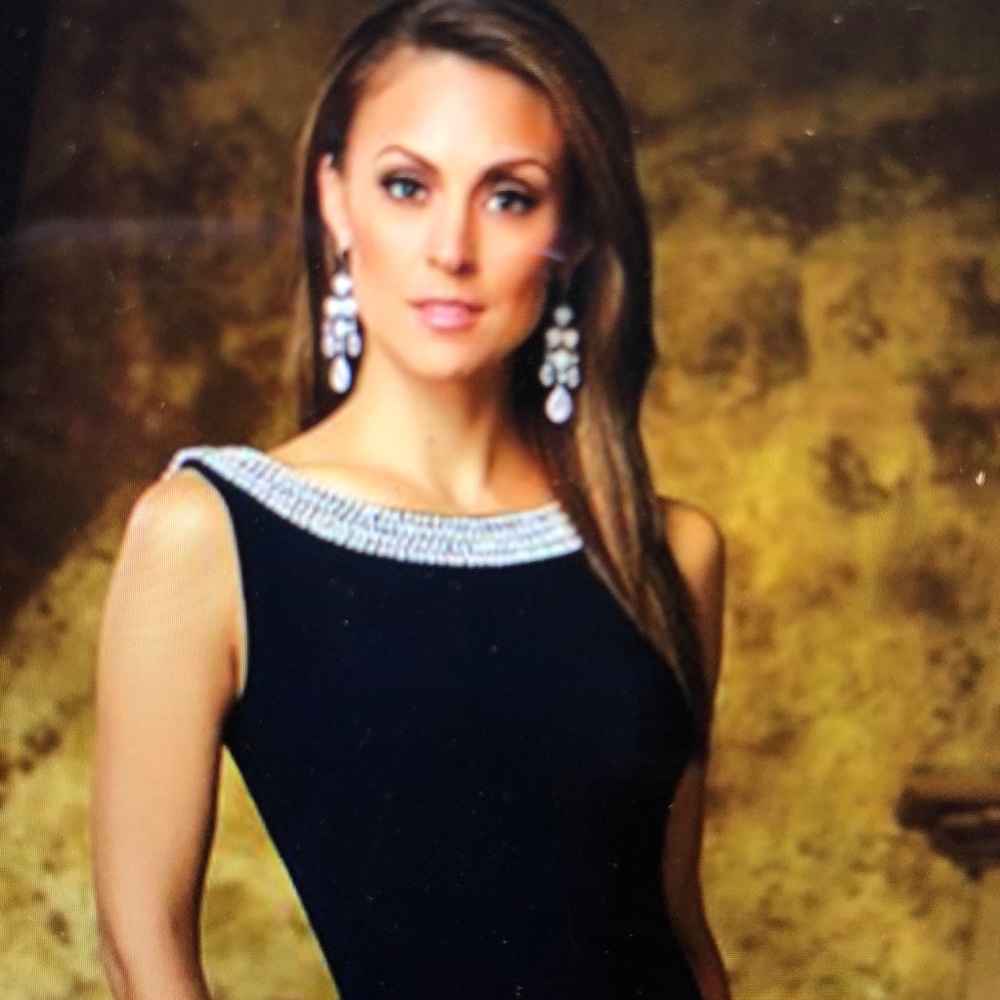 NEW!!  DAVID TUTERA MOTHER OF THE BRIDE NAVY DRESS